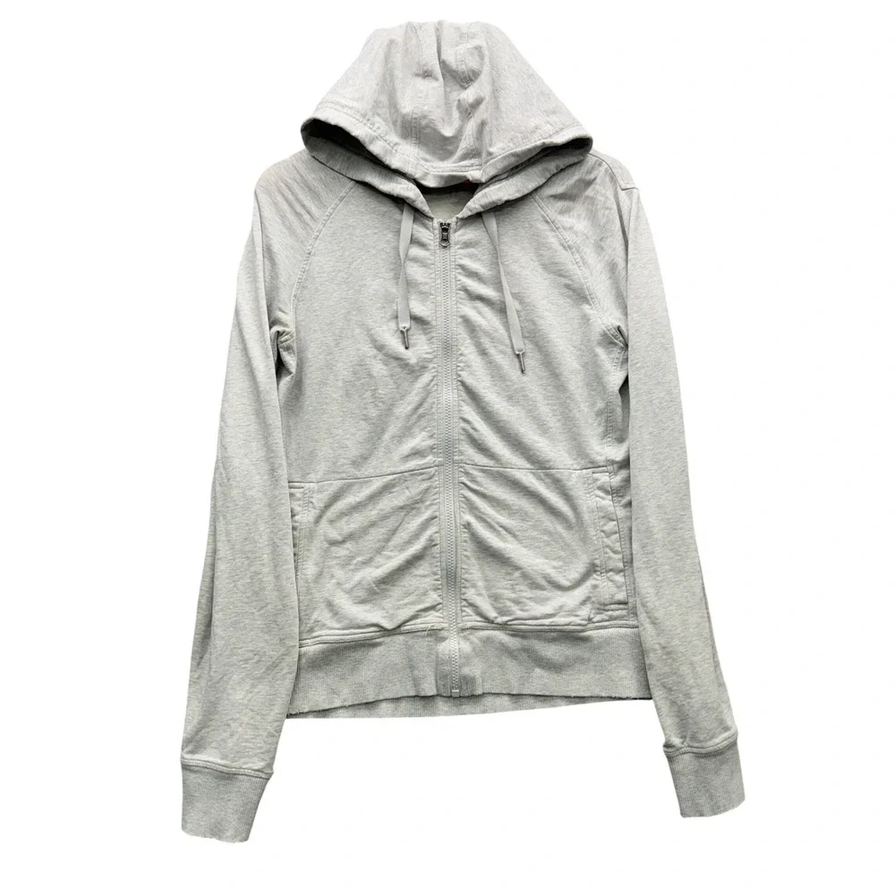 Lululemon‎ Scuba Full Zip Hoodie Women 8 Gray Long Sleeve Athletic Fleece